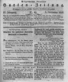 Allgemeine deutsche Garten-Zeitung. 1826.12.06 No.49