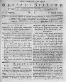 Allgemeine deutsche Garten-Zeitung. 1827.01.08 No.2