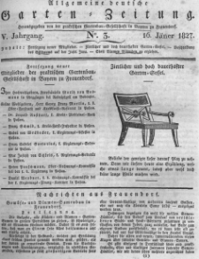 Allgemeine deutsche Garten-Zeitung. 1827.01.16 No.3