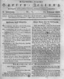 Allgemeine deutsche Garten-Zeitung. 1827.02.14 No.7