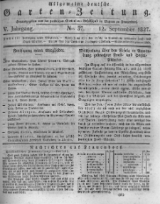 Allgemeine deutsche Garten-Zeitung. 1827.09.12 No.37