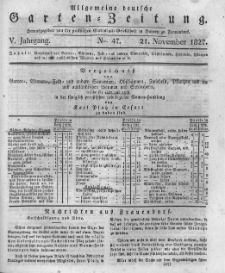 Allgemeine deutsche Garten-Zeitung. 1827.11.21 No.47
