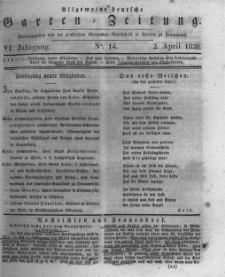 Allgemeine deutsche Garten-Zeitung. 1828.04.02 No.14