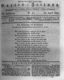 Allgemeine deutsche Garten-Zeitung. 1828.04.24 No.17