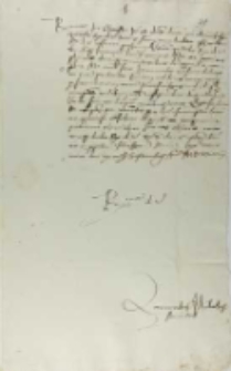 Leonardus Niderhof decanus Varmiensis, ex Warmia 09.09.1537