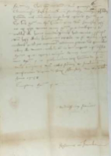 Achacius de Trencka canonicus Varmiensis, Olsztyn 07.10.1538