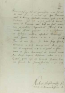 Nicolaus Myszkowski castellanida Biecensis, Curinga 02.01.1532