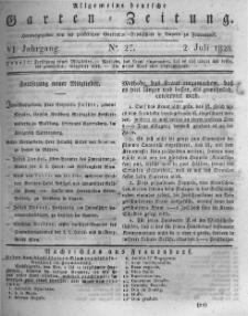 Allgemeine deutsche Garten-Zeitung. 1828.07.02 No.27