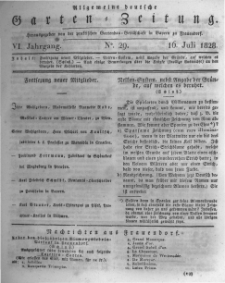 Allgemeine deutsche Garten-Zeitung. 1828.07.16 No.29