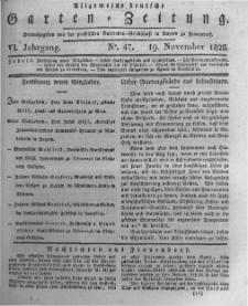 Allgemeine deutsche Garten-Zeitung. 1828.11.19 No.47