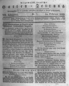 Allgemeine deutsche Garten-Zeitung. 1829.02.14 No.7