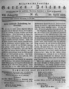 Allgemeine deutsche Garten-Zeitung. 1829.04.20 No.16