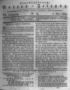 Allgemeine deutsche Garten-Zeitung. 1829.05.04 No.18