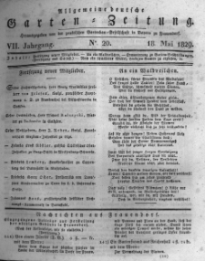 Allgemeine deutsche Garten-Zeitung. 1829.05.18 No.20