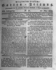 Allgemeine deutsche Garten-Zeitung. 1829.05.25 No.21