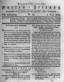 Allgemeine deutsche Garten-Zeitung. 1829.06.08 No.23