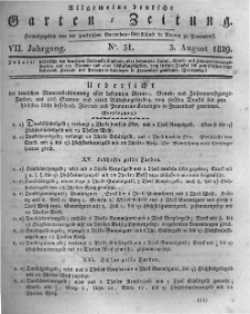 Allgemeine deutsche Garten-Zeitung. 1829.08.03 No.31