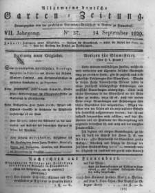 Allgemeine deutsche Garten-Zeitung. 1829.09.14 No.37