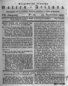 Allgemeine deutsche Garten-Zeitung. 1829.09.21 No.38