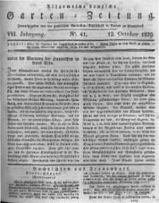 Allgemeine deutsche Garten-Zeitung. 1829.10.12 No.41