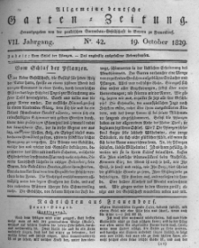 Allgemeine deutsche Garten-Zeitung. 1829.10.19 No.42