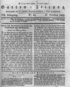 Allgemeine deutsche Garten-Zeitung. 1829.10.26 No.43