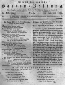 Allgemeine deutsche Garten-Zeitung. 1832.02.29 No.9