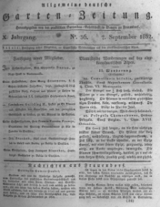 Allgemeine deutsche Garten-Zeitung. 1832.09.07 No.36