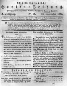 Allgemeine deutsche Garten-Zeitung. 1832.12.23 No.51