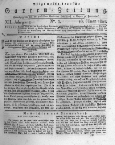 Allgemeine deutsche Garten-Zeitung. 1834.01.16 No.3