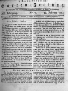 Allgemeine deutsche Garten-Zeitung. 1834.02.15 No.7