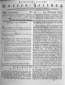 Allgemeine deutsche Garten-Zeitung. 1834.02.22 No.8