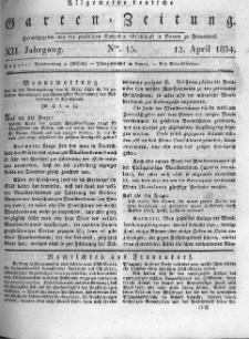 Allgemeine deutsche Garten-Zeitung. 1834.04.12 No.15