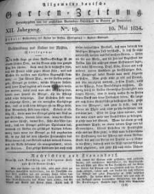 Allgemeine deutsche Garten-Zeitung. 1834.05.10 No.19