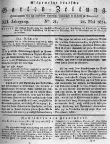 Allgemeine deutsche Garten-Zeitung. 1834.05.24 No.21