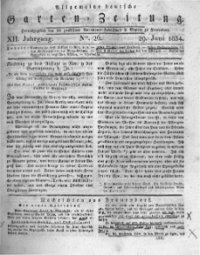 Allgemeine deutsche Garten-Zeitung. 1834.06.29 No.26