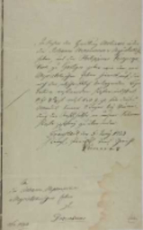 List do Jana Niepomucena Mycielskiego, 03.07.1823