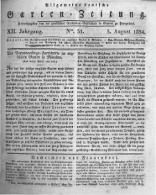 Allgemeine deutsche Garten-Zeitung. 1834.08.03 No.31