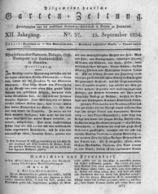 Allgemeine deutsche Garten-Zeitung. 1834.09.15 No.37