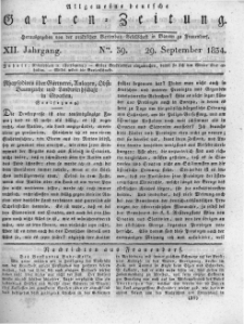 Allgemeine deutsche Garten-Zeitung. 1834.09.29 No.39