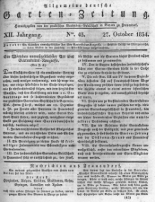 Allgemeine deutsche Garten-Zeitung. 1834.10.27 No.43