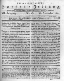 Allgemeine deutsche Garten-Zeitung. 1834.11.17 No.46