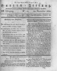 Allgemeine deutsche Garten-Zeitung. 1834.12.24 No.51