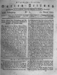 Allgemeine deutsche Garten-Zeitung. 1835.01.15 No.3