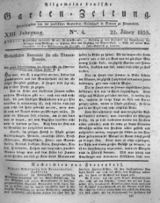 Allgemeine deutsche Garten-Zeitung. 1835.01.22 No.4