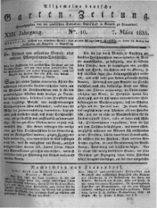 Allgemeine deutsche Garten-Zeitung. 1835.03.07 No.10