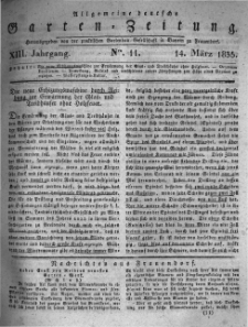 Allgemeine deutsche Garten-Zeitung. 1835.03.14 No.11