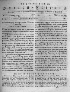 Allgemeine deutsche Garten-Zeitung. 1835.03.21 No.12