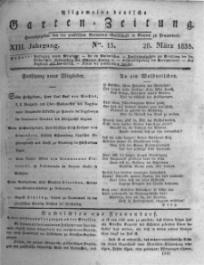 Allgemeine deutsche Garten-Zeitung. 1835.03.28 No.13