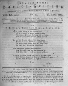Allgemeine deutsche Garten-Zeitung. 1835.04.26 No.17